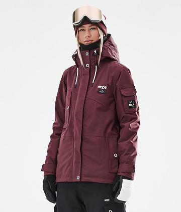 Dope Adept W 2021 Snowboardjakker Dame Bordeaux | DKZG3399