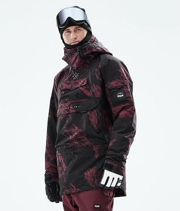 Dope Akin 2021 Paint Snowboardjakker Herre Bordeaux | DKRW2750