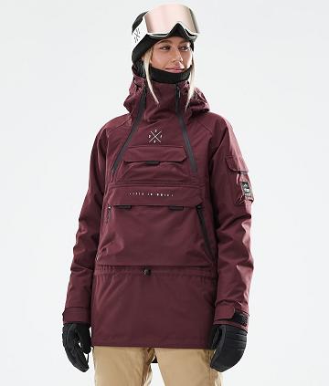 Dope Akin W 2021 Snowboardjakker Dame Bordeaux | DKRW3416