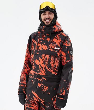 Dope Annok Paint Snowboardjakker Herre Orange | DKKI2762