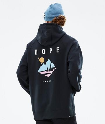 Dope Common Pine Hættetrøje Herre Sort | DKUT3005