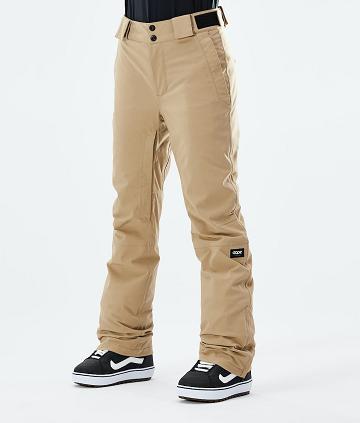 Dope Con W 2021 Snowboard Bukser Dame Khaki | DKGL3263