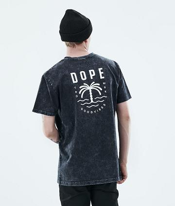 Dope Daily Palm T Shirts Herre Sort | DKDN2981