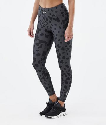 Dope Lofty Tech Dots Leggings Dame Sort | DKQZ3808