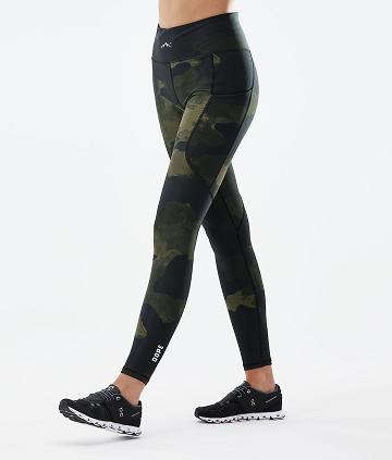 Dope Lofty Tech Leggings Dame Grøn Camo | DKUT3802