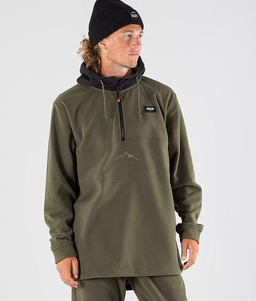 Dope Loyd Fleece Herre Sort Olivengrøn Grøn | DKLH3045