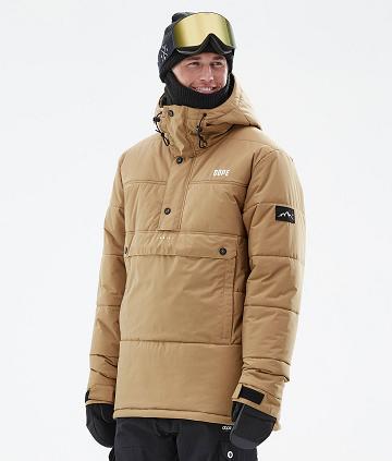 Dope Puffer Snowboardjakker Herre Guld | DKDN2812