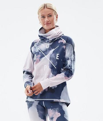 Dope Snuggle W 2X-Up Baselayer Top Dame Lyserød Blå | DKGL3891