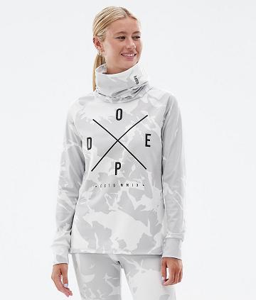 Dope Snuggle W 2X-Up Baselayer Top Dame Grå Camo | DKPQ3896