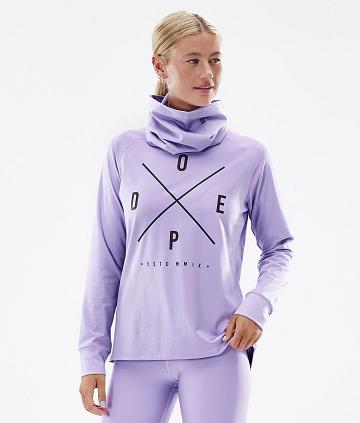 Dope Snuggle W 2X-Up Faded Baselayer Top Dame Lilla | DKDN3900