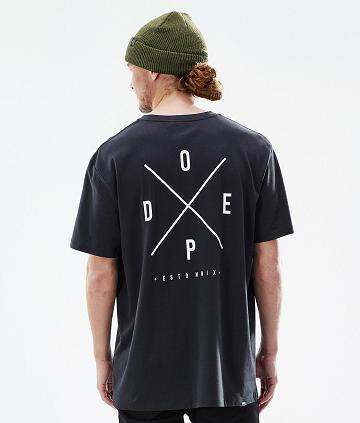 Dope Standard 2X-Up T Shirts Herre Sort | DKYU2988