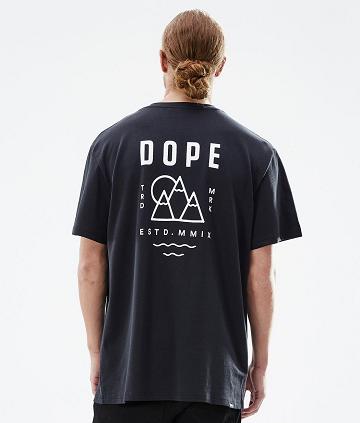 Dope Standard Summit T Shirts Herre Sort | DKFM2998