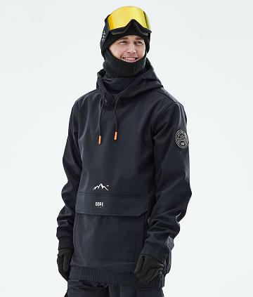 Dope Wylie Patch Snowboardjakker Herre Sort | DKLH2832