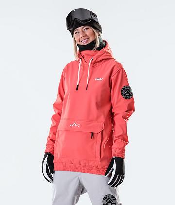 Dope Wylie W 10k Capital Snowboardjakker Dame Rød | DKGL3509