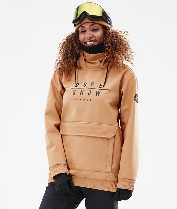 Dope Wylie W DS Snowboardjakker Dame Khaki Gul | DKYU3518