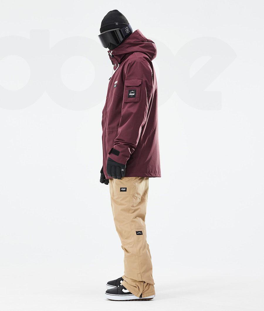 Dope Adept 2021 Snowboardjakker Herre Bordeaux | DKMA2728