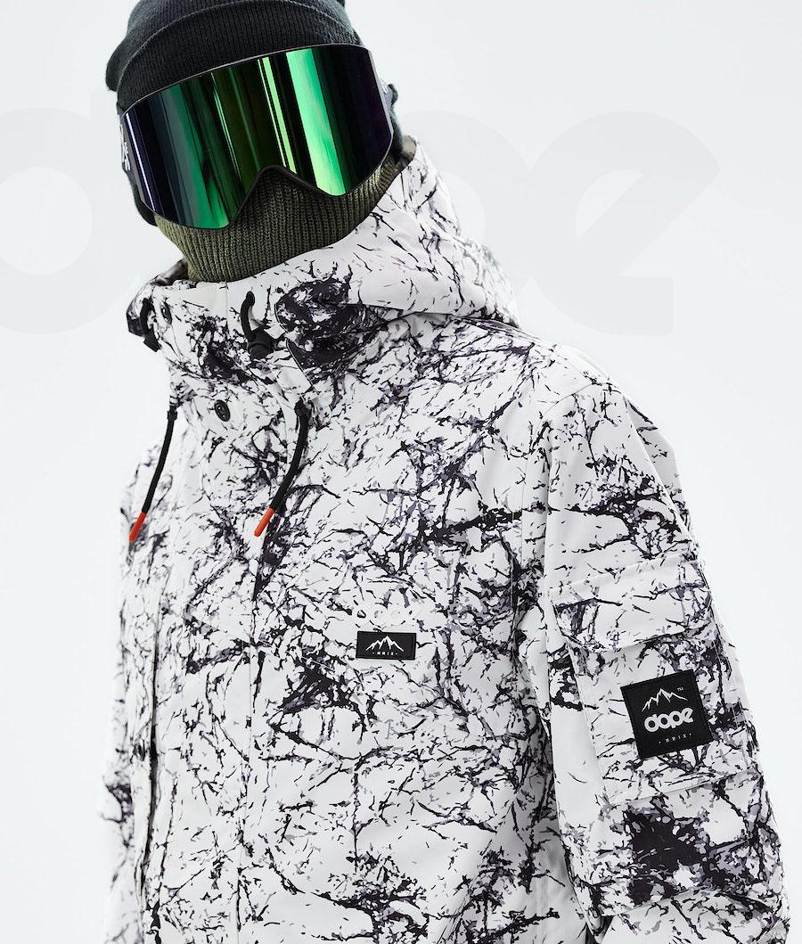 Dope Adept 2021 Snowboardjakker Herre Hvide Sort | DKWY2726