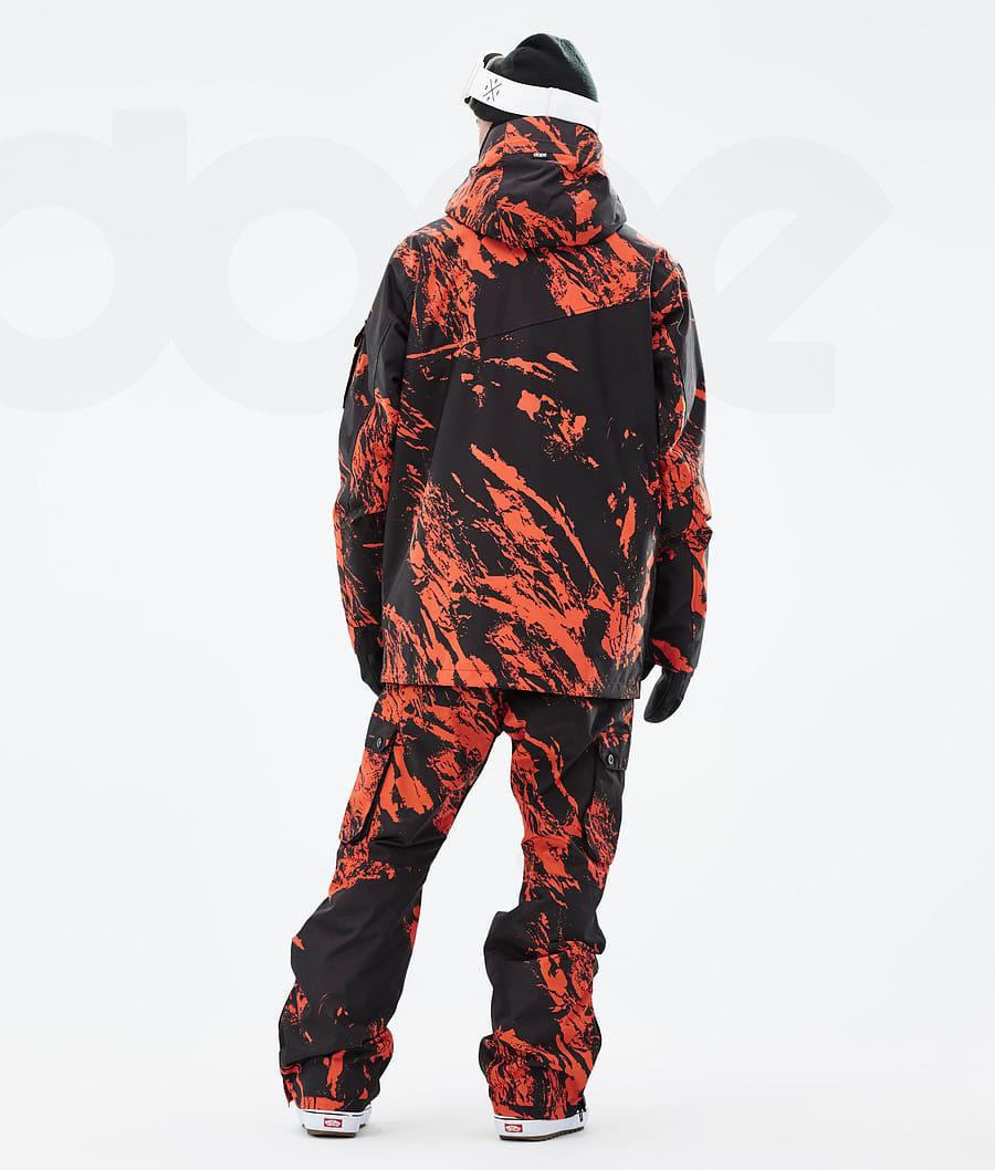 Dope Adept Paint Snowboardjakker Herre Orange | DKXF2733