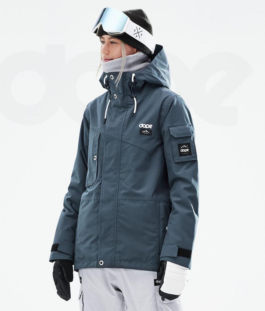 Dope Adept W 2021 Snowboardjakker Dame Blå | DKVD3396