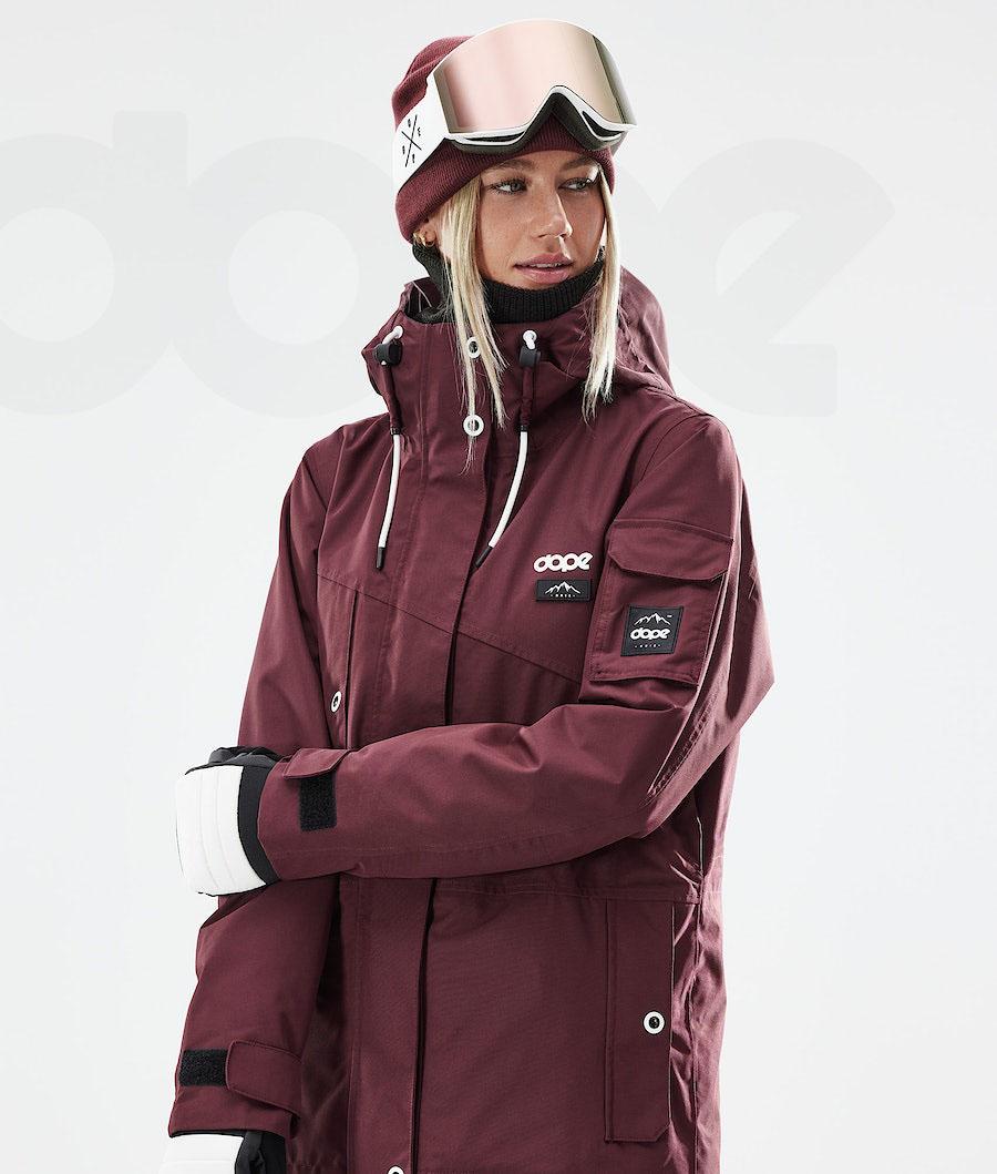 Dope Adept W 2021 Snowboardjakker Dame Bordeaux | DKZG3399