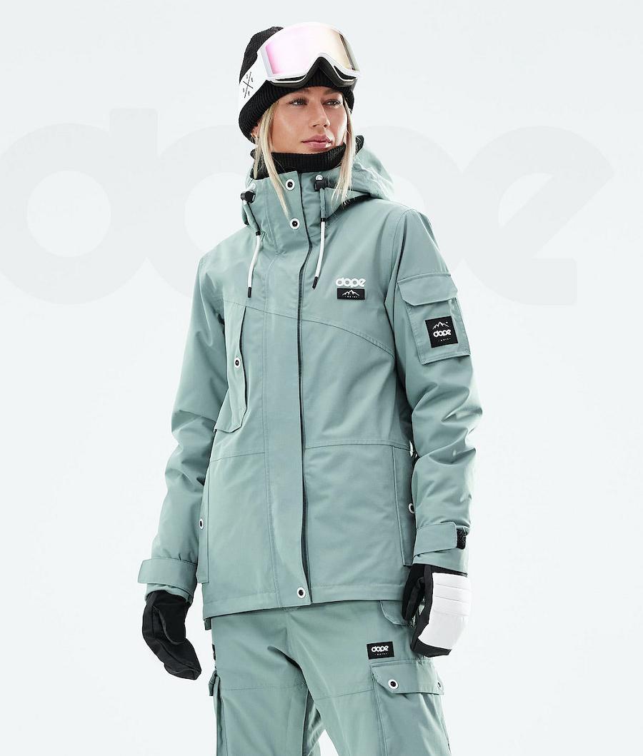 Dope Adept W 2021 Snowboardjakker Dame Grøn | DKLH3400