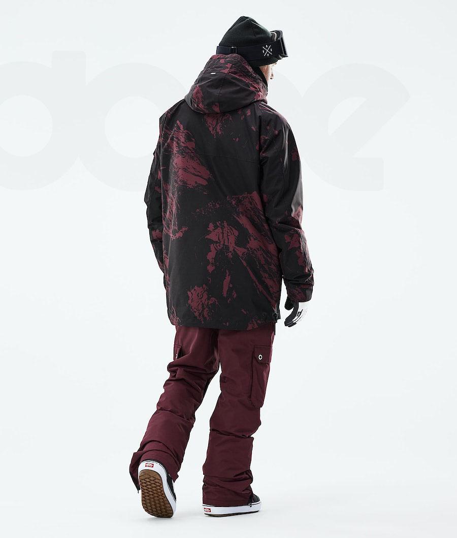 Dope Akin 2021 Paint Snowboardjakker Herre Bordeaux | DKRW2750