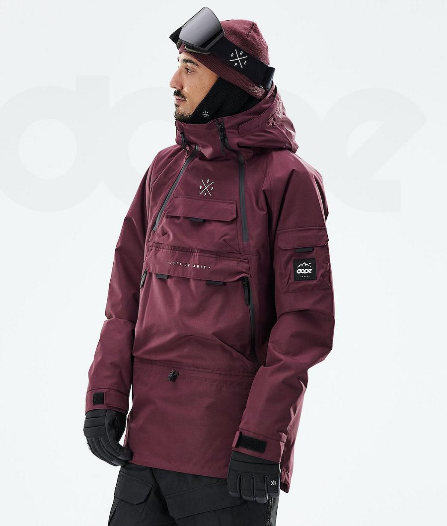 Dope Akin 2021 Snowboardjakker Herre Bordeaux | DKIS2746