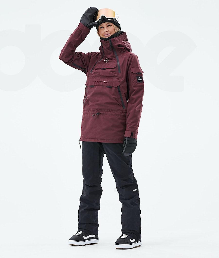 Dope Akin W 2019 Snowboardjakker Dame Bordeaux | DKOR3411