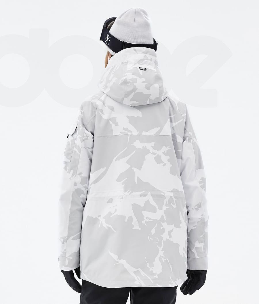 Dope Akin W Snowboardjakker Dame Grå Camo | DKSO3408