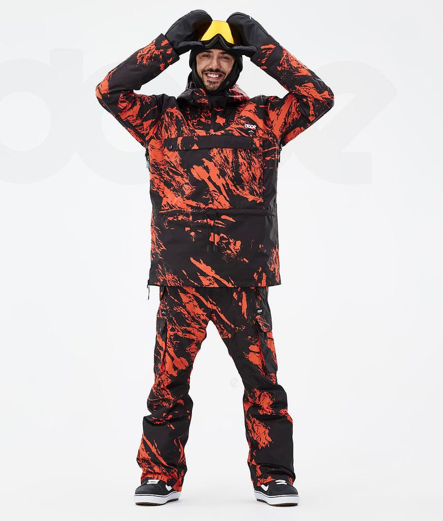 Dope Annok Paint Snowboardjakker Herre Orange | DKKI2762