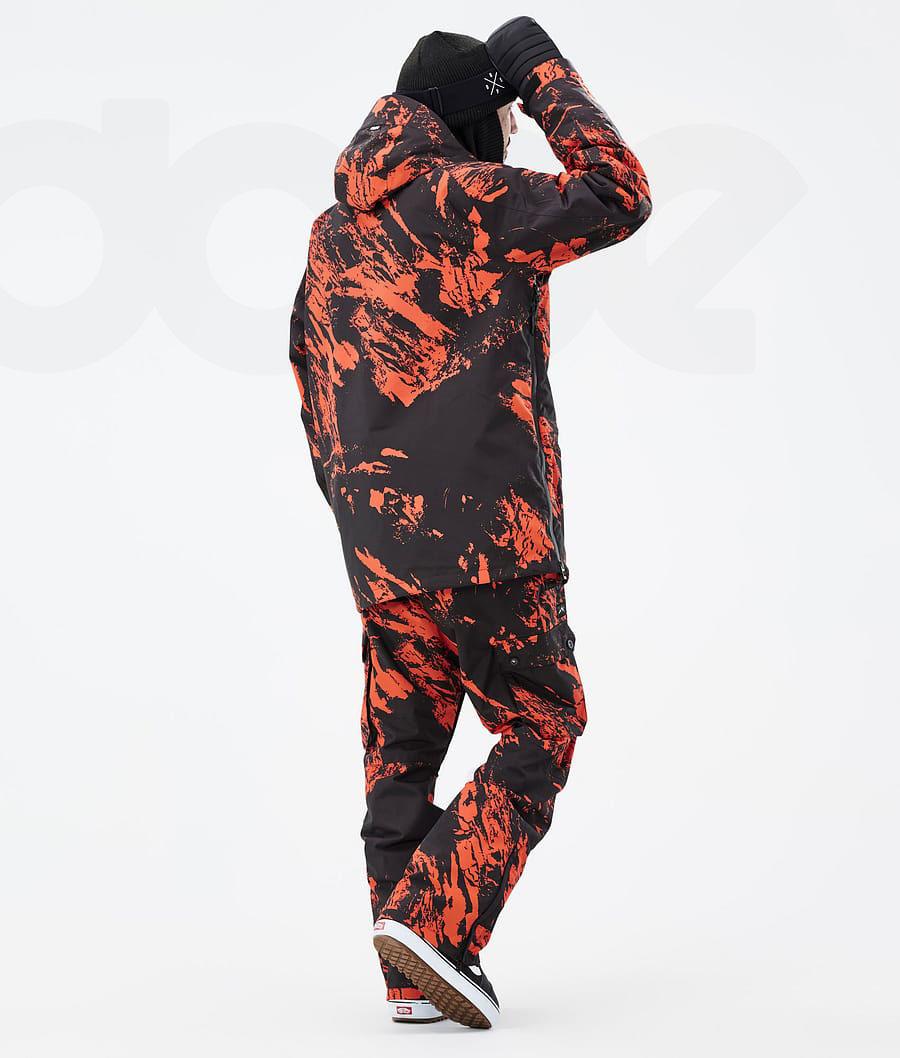 Dope Annok Paint Snowboardjakker Herre Orange | DKKI2762