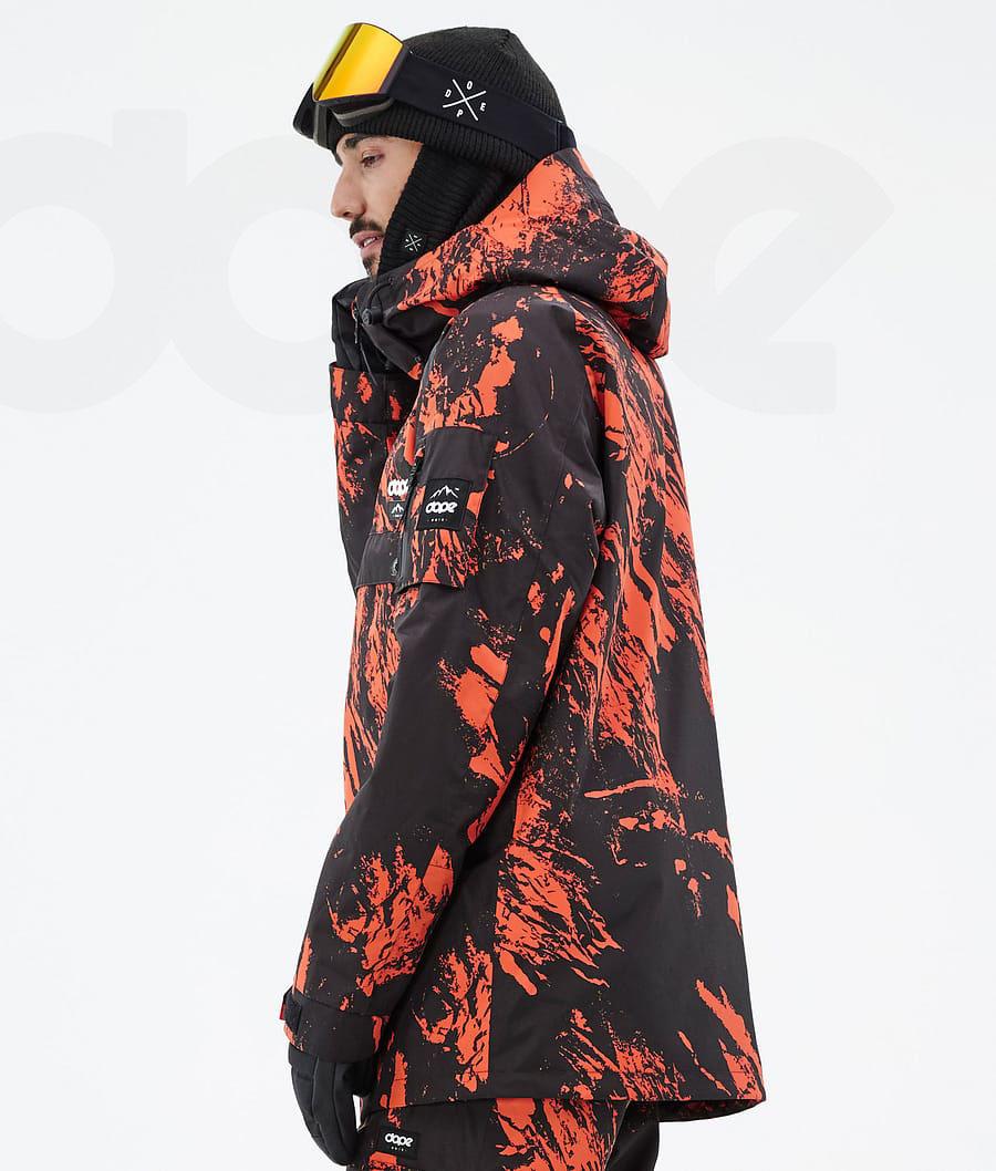 Dope Annok Paint Snowboardjakker Herre Orange | DKKI2762