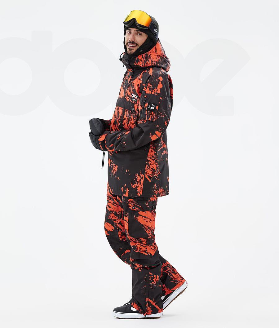 Dope Annok Paint Snowboardjakker Herre Orange | DKKI2762