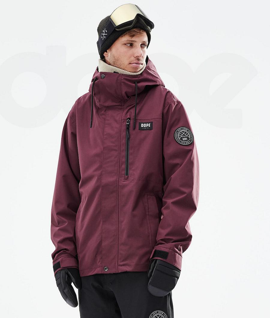 Dope Blizzard Full Zip 2021 Snowboardjakker Herre Bordeaux | DKQZ2780