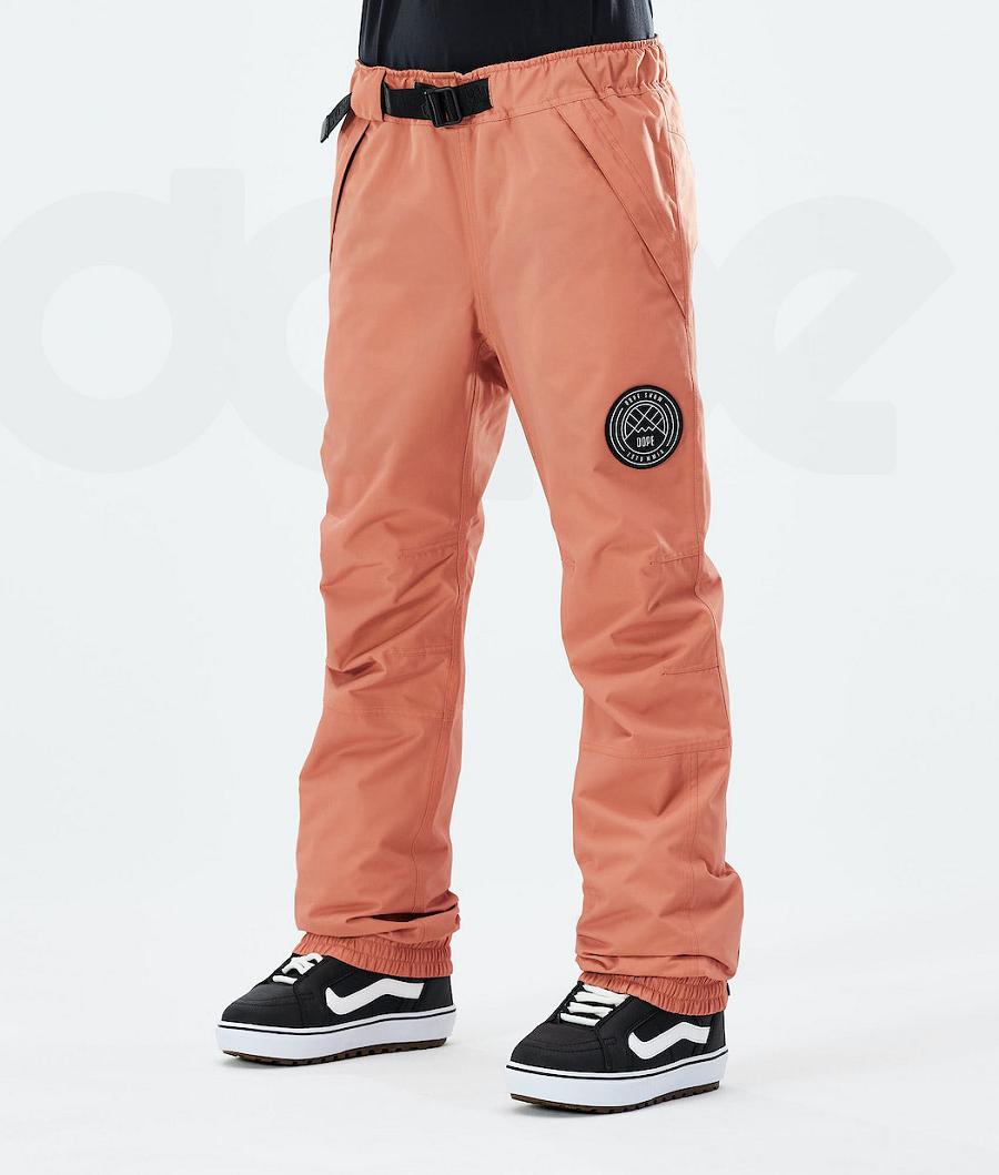 Dope Blizzard W 2021 Snowboard Bukser Dame Orange | DKEX3248