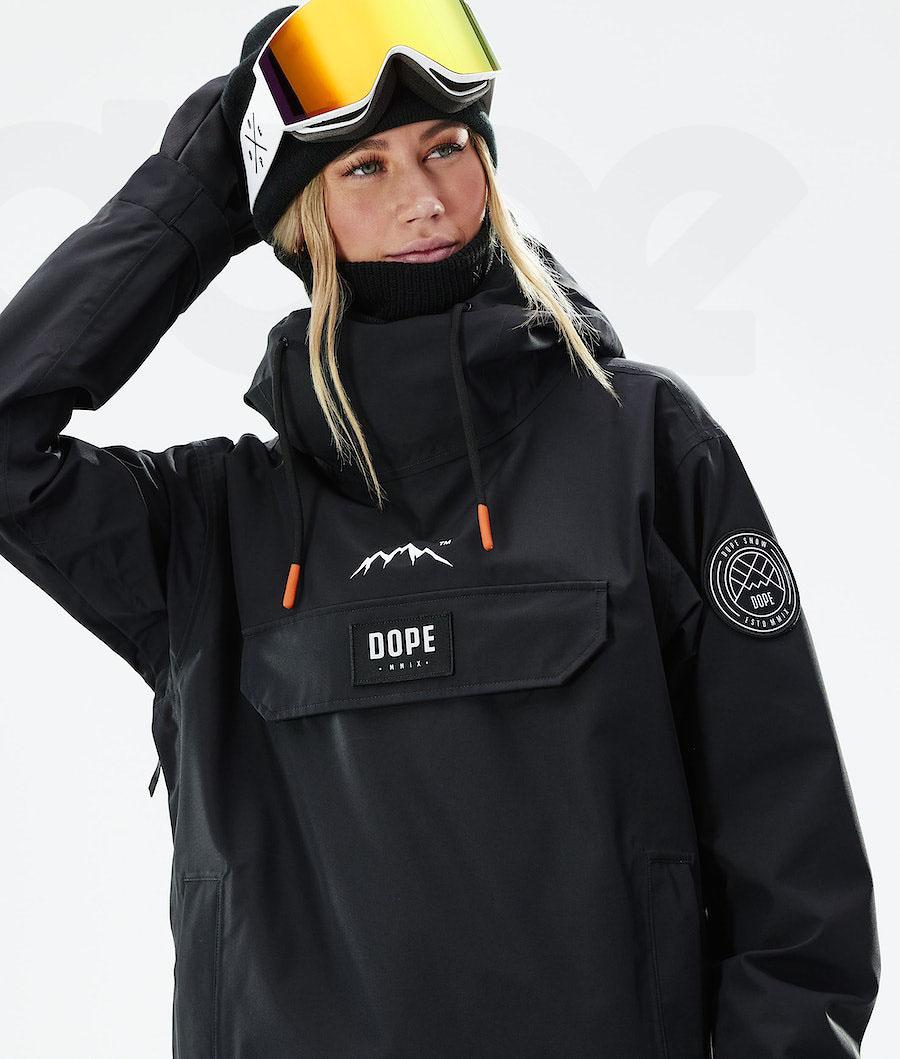 Dope Blizzard W 2021 Snowboardjakker Dame Sort | DKGL3457