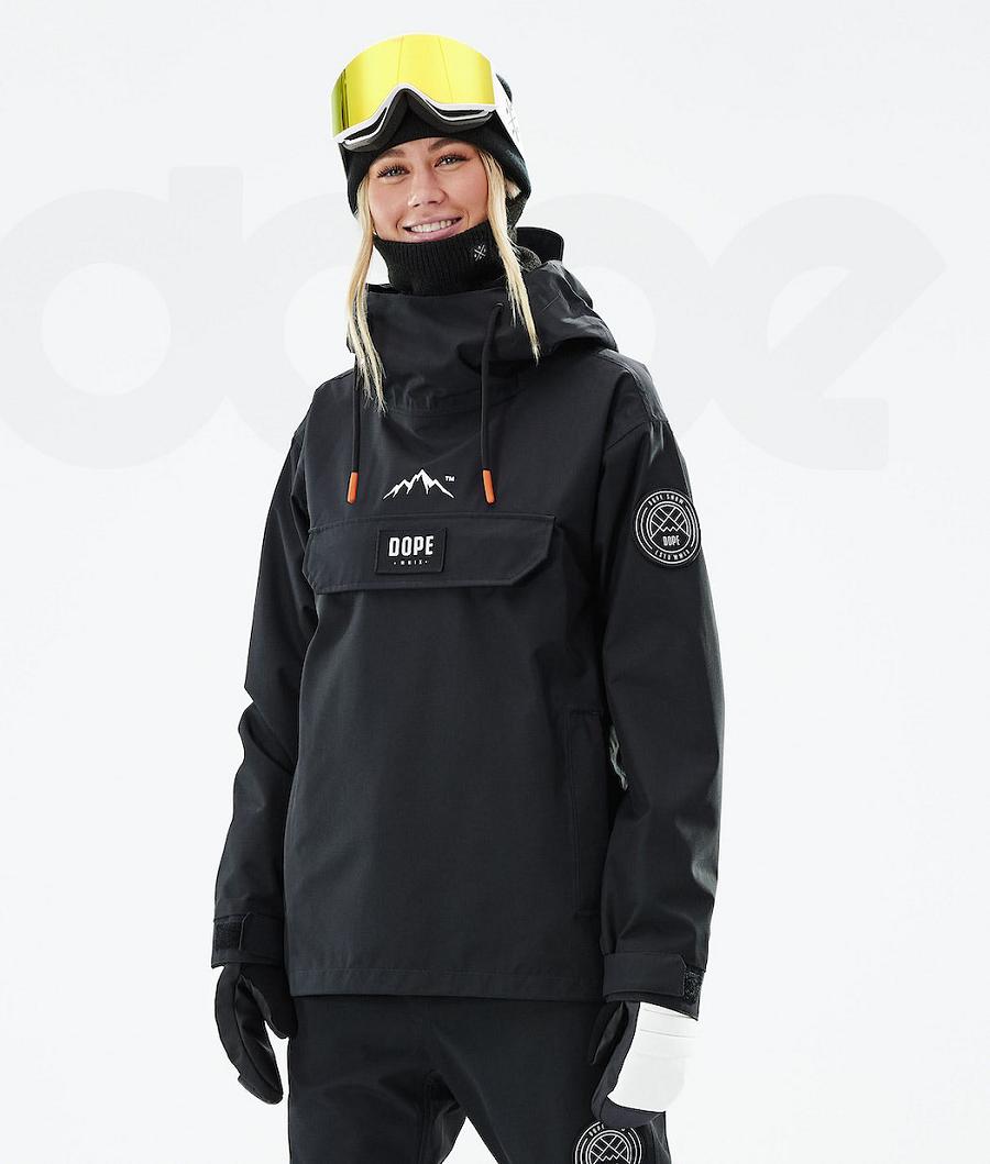 Dope Blizzard W 2021 Snowboardjakker Dame Sort | DKGL3457