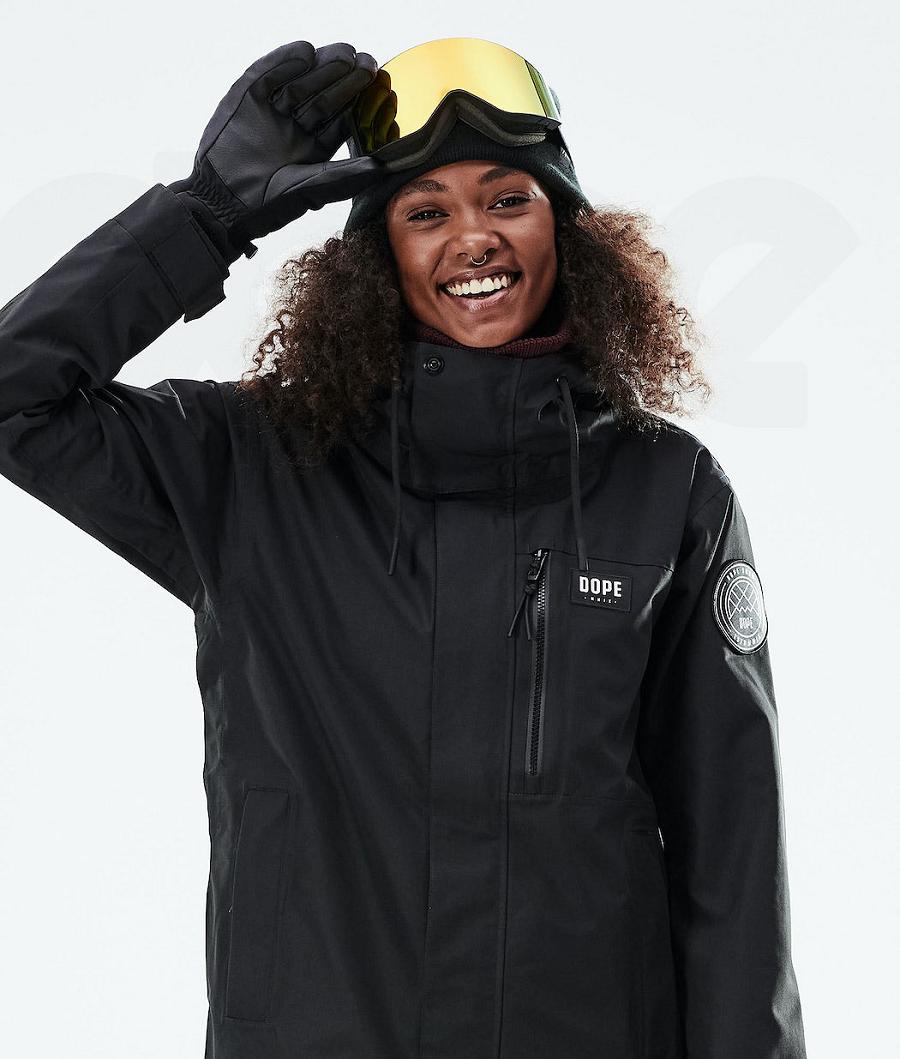 Dope Blizzard W Full Zip 2021 Skijakker Dame Sort | DKGL3638