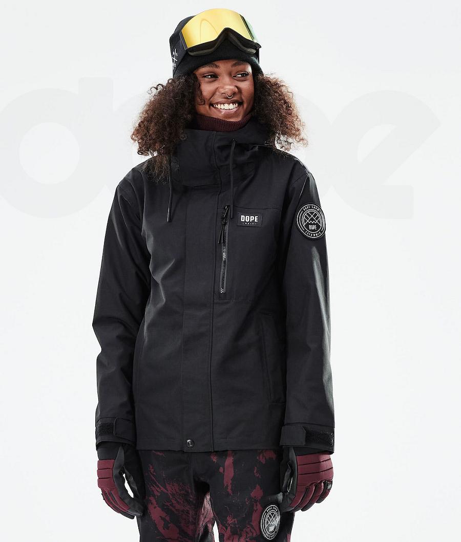 Dope Blizzard W Full Zip 2021 Skijakker Dame Sort | DKGL3638