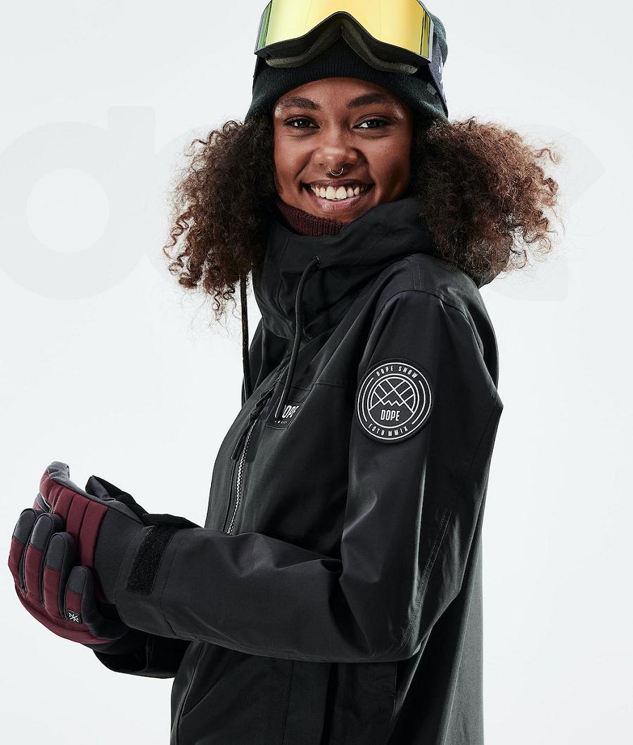 Dope Blizzard W Full Zip 2021 Snowboardjakker Dame Sort | DKYU3466