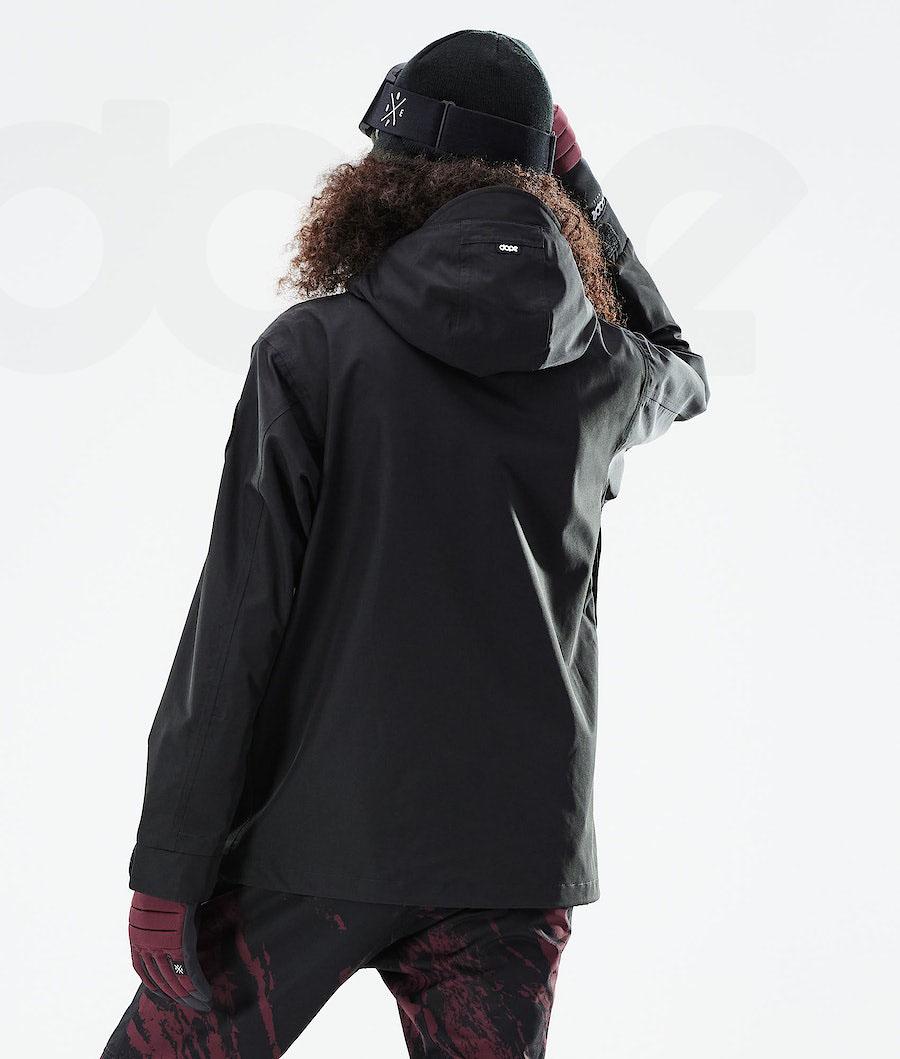 Dope Blizzard W Full Zip 2021 Snowboardjakker Dame Sort | DKYU3466