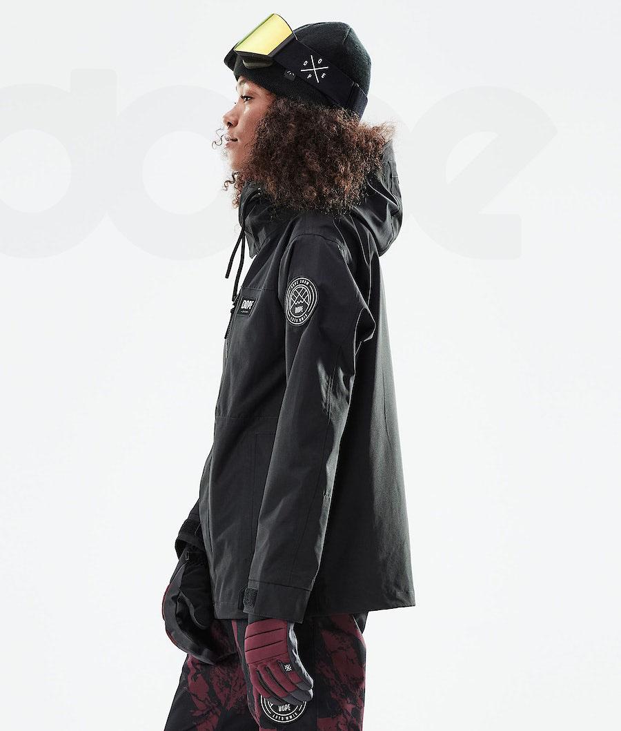 Dope Blizzard W Full Zip 2021 Snowboardjakker Dame Sort | DKYU3466