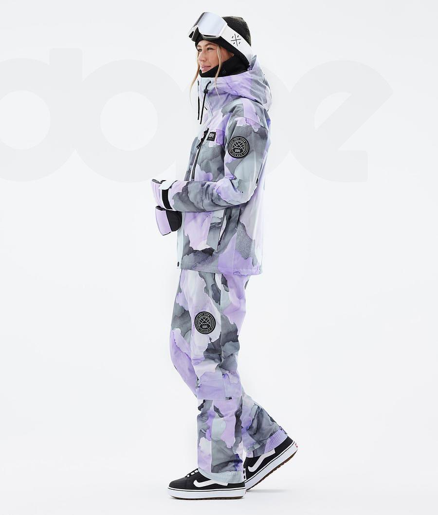 Dope Blizzard W Full Zip Blot Snowboardjakker Dame Lilla | DKEX3469