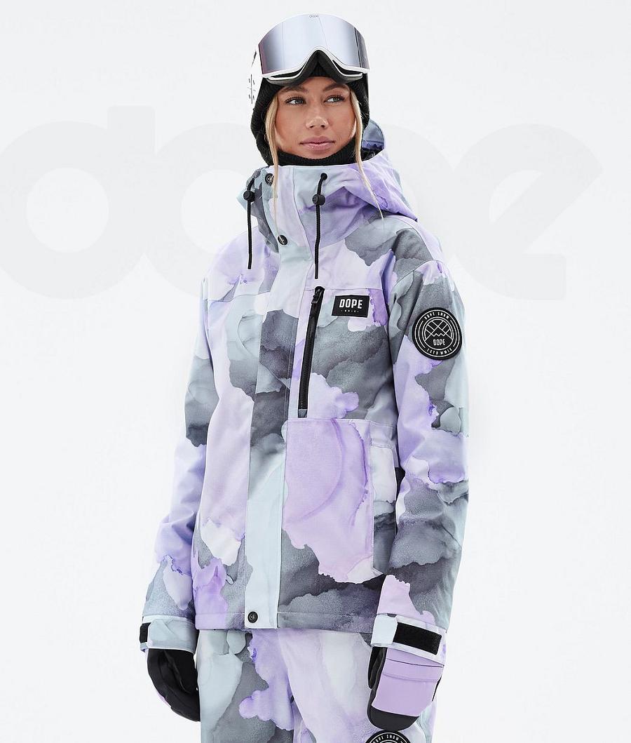 Dope Blizzard W Full Zip Blot Snowboardjakker Dame Lilla | DKEX3469