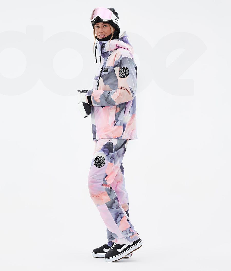 Dope Blizzard W Full Zip Blot Snowboardjakker Dame Orange | DKRW3468