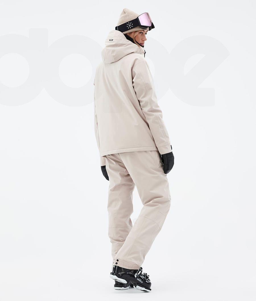 Dope Blizzard W Full Zip Skijakker Dame Brune | DKDN3633