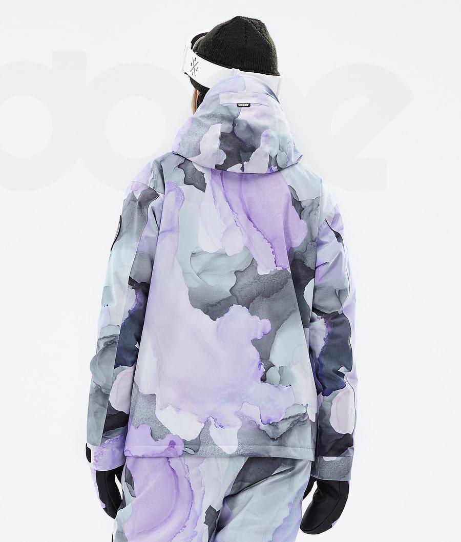 Dope Blizzard W Full Zip Skijakker Dame Lilla | DKHK3637