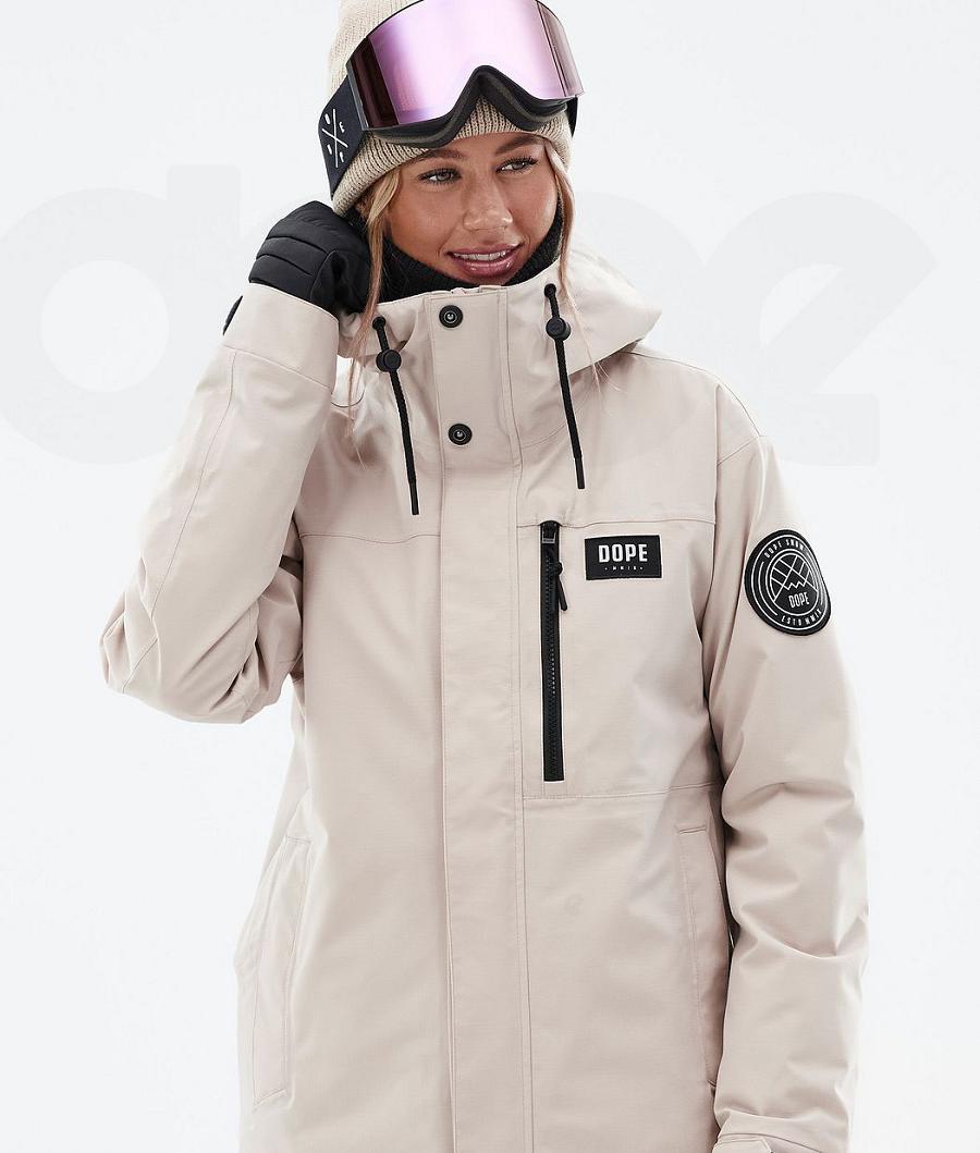 Dope Blizzard W Full Zip Snowboardjakker Dame Brune | DKIS3464