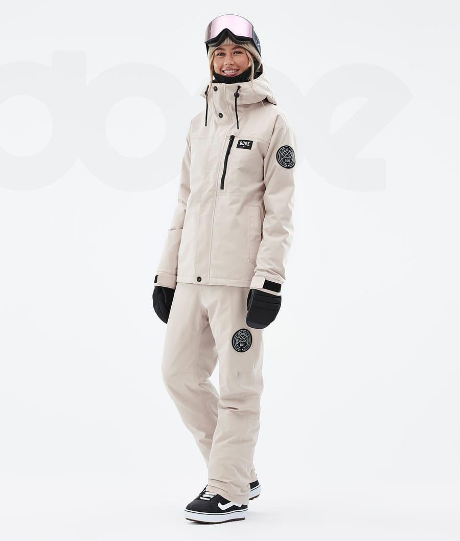 Dope Blizzard W Full Zip Snowboardjakker Dame Brune | DKIS3464