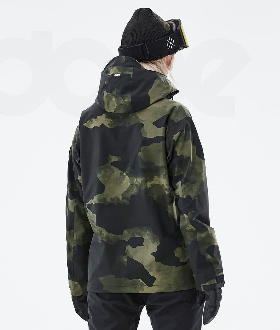 Dope Blizzard W Skijakker Dame Grøn Camo | DKUT3621